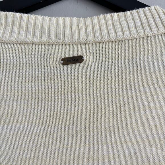 Barbour Sailboat Knit Yellow 100% Cotton Women's Size 10 US - Picture 5 of 7
